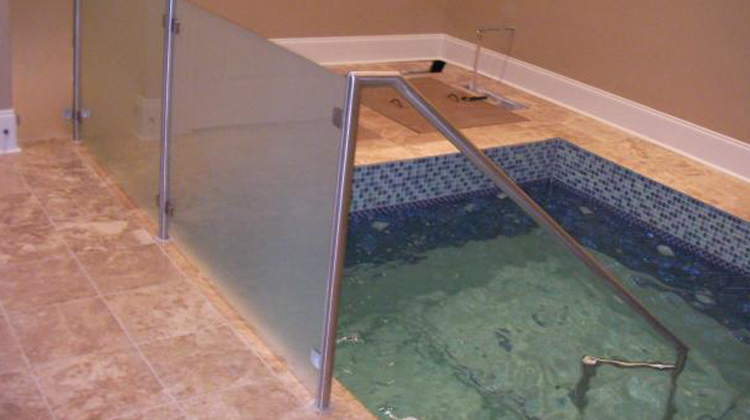 Spa With Glass Railing